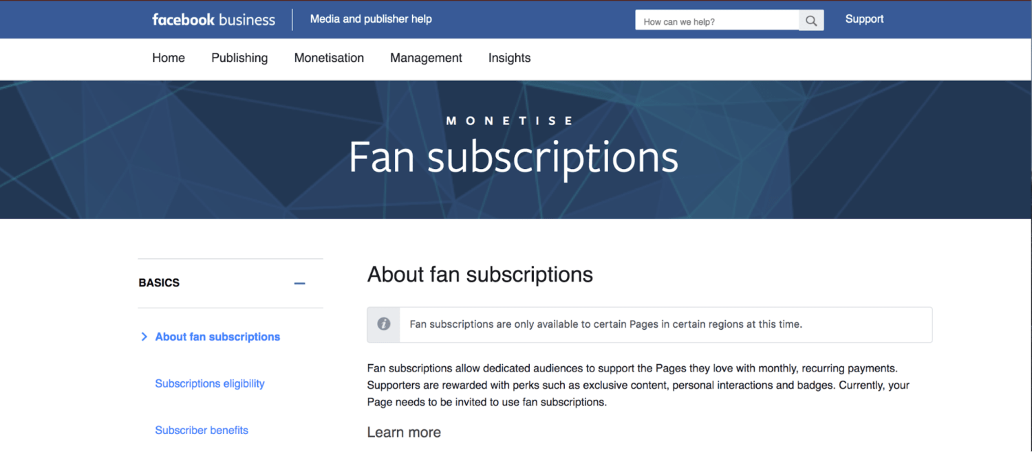 Patreon alternatives - Facebook