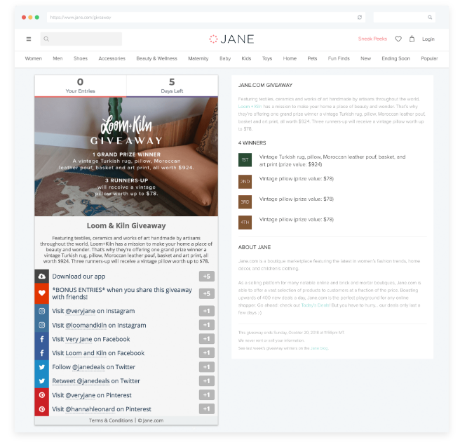 Gleam helps creators manage contests