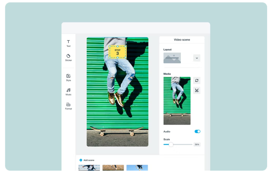 Screenshot of Vimeo's free video templates for TikTok creators